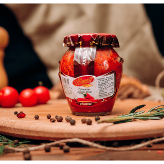 Перец чили острый нарезанный в масле La Cerignola, 314 мл
